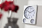 Часы настенные прямоугольные SATURN, серебро с логотипом в Москве заказать по выгодной цене в кибермаркете AvroraStore