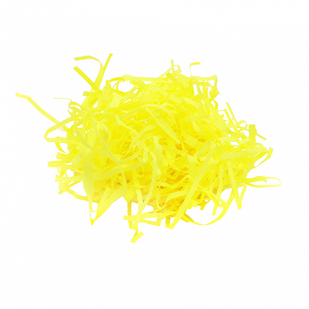 Наполнитель - стружка бумажная 4мм желтый неон 50 г. с логотипом  заказать по выгодной цене в кибермаркете AvroraStore