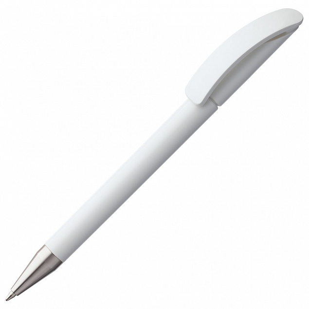 Ручка шариковая Prodir DS3 TPC, белая с логотипом  заказать по выгодной цене в кибермаркете AvroraStore