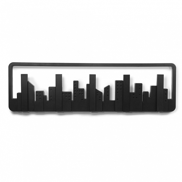 Вешалка настенная Skyline, черная с логотипом в Москве заказать по выгодной цене в кибермаркете AvroraStore