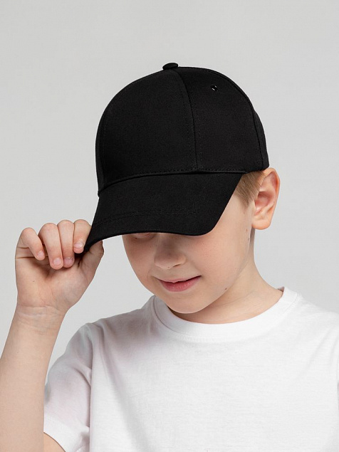 Бейсболка детская Capture Kids, черная с логотипом в Москве заказать по выгодной цене в кибермаркете AvroraStore