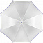 Зонт-трость Unit White, белый с синим с логотипом в Москве заказать по выгодной цене в кибермаркете AvroraStore