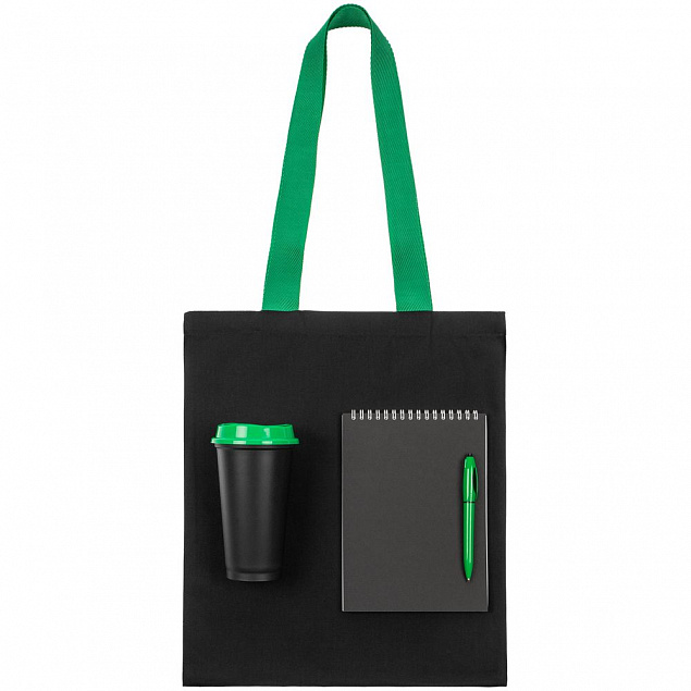 Набор Take Part, черный с зеленым с логотипом в Москве заказать по выгодной цене в кибермаркете AvroraStore