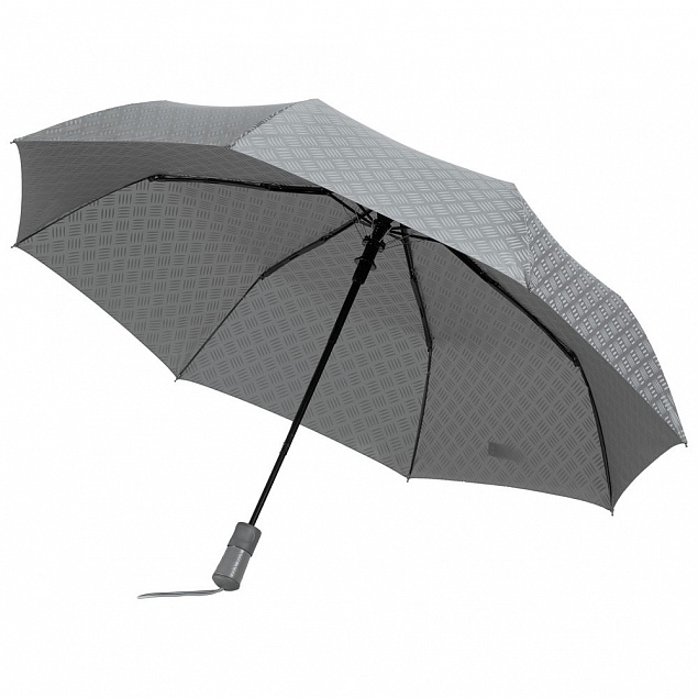 Зонт складной Hard Work, серый с логотипом в Москве заказать по выгодной цене в кибермаркете AvroraStore