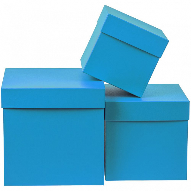 Коробка Cube S, голубая с логотипом в Москве заказать по выгодной цене в кибермаркете AvroraStore