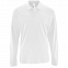 Рубашка поло мужская с длинным рукавом PERFECT LSL MEN, белая с логотипом в Москве заказать по выгодной цене в кибермаркете AvroraStore