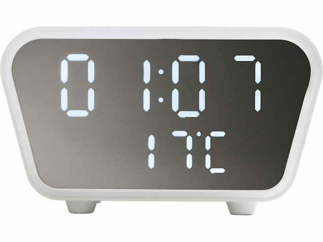 Настольные часы с функцией беспроводной зарядки «Wake», 10 Вт с логотипом в Москве заказать по выгодной цене в кибермаркете AvroraStore