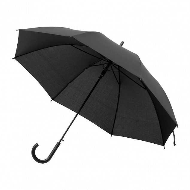 Зонт-трость, Bergwind, черный с логотипом в Москве заказать по выгодной цене в кибермаркете AvroraStore