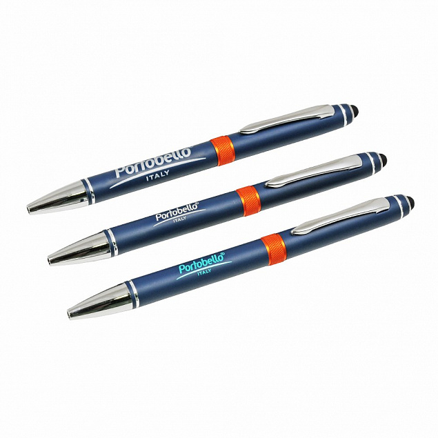Шариковая ручка Ocean, синяя/оранжевая, для зеркальной лазерной гравировки с логотипом в Москве заказать по выгодной цене в кибермаркете AvroraStore