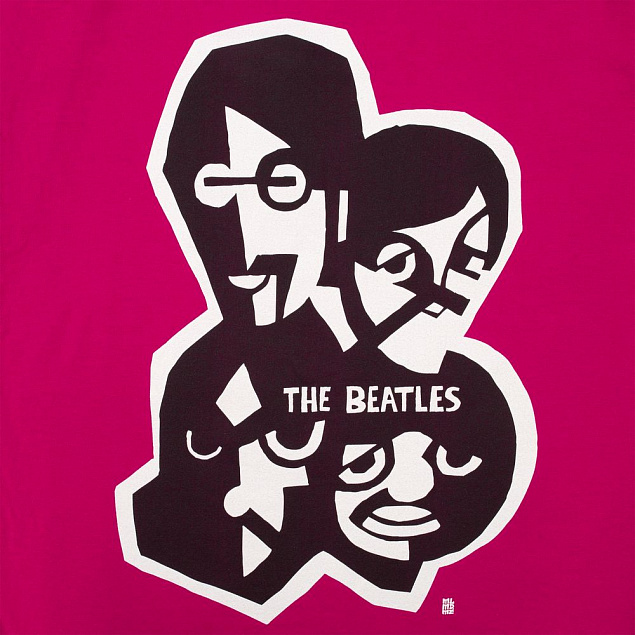 Футболка женская «Меламед. The Beatles», ярко-розовая (фуксия) с логотипом в Москве заказать по выгодной цене в кибермаркете AvroraStore