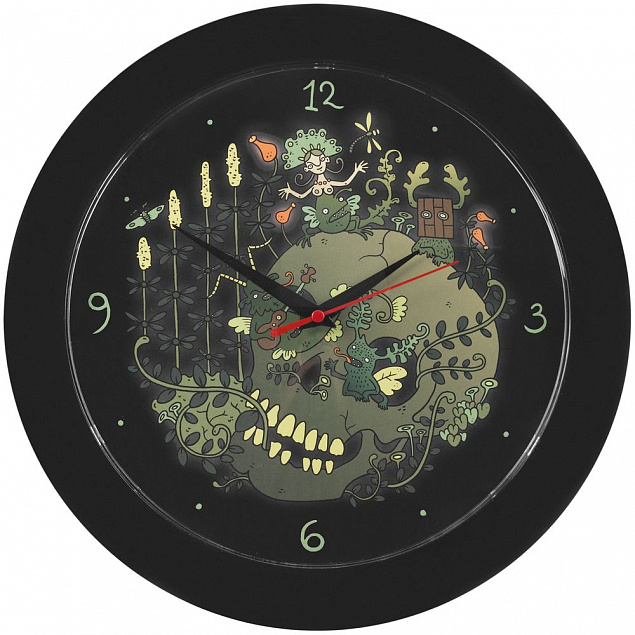 Часы настенные «Серенада», черные с логотипом в Москве заказать по выгодной цене в кибермаркете AvroraStore