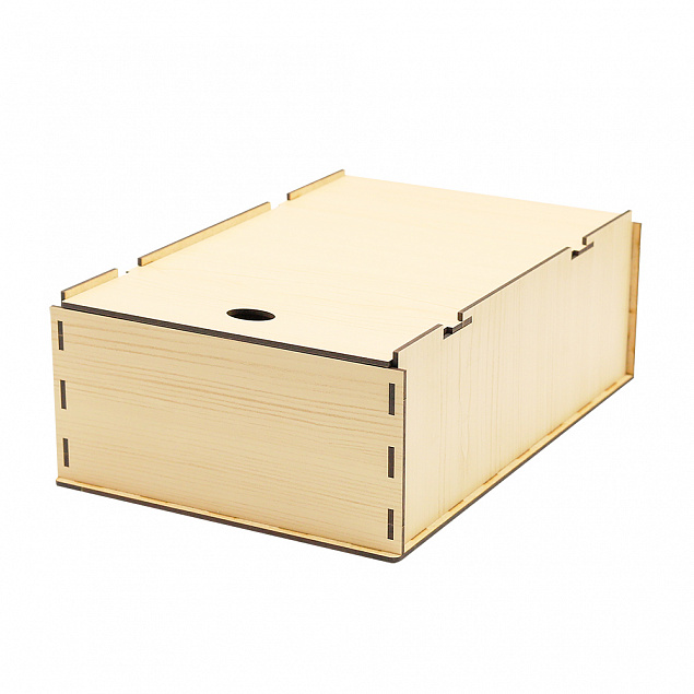 Коробка ламинированная деревянная 22,5 х 24,5 х 9,6 см с логотипом в Москве заказать по выгодной цене в кибермаркете AvroraStore