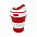 Стакан складной BUTTON;  300 мл, силикон, красный с логотипом в Москве заказать по выгодной цене в кибермаркете AvroraStore