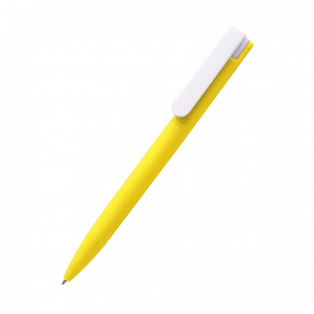 Ручка шариковая Mira Soft - Желтый KK с логотипом в Москве заказать по выгодной цене в кибермаркете AvroraStore