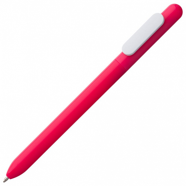 Ручка шариковая Slider, розовая с белым с логотипом в Москве заказать по выгодной цене в кибермаркете AvroraStore