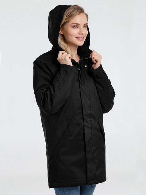 Куртка на стеганой подкладке ROBYN, черная с логотипом в Москве заказать по выгодной цене в кибермаркете AvroraStore