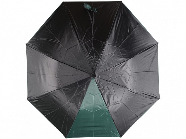 Зонт складной Логан полуавтомат, черный/зеленый с логотипом в Москве заказать по выгодной цене в кибермаркете AvroraStore