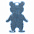 Пешеходный светоотражатель «Мишка», синий с логотипом в Москве заказать по выгодной цене в кибермаркете AvroraStore