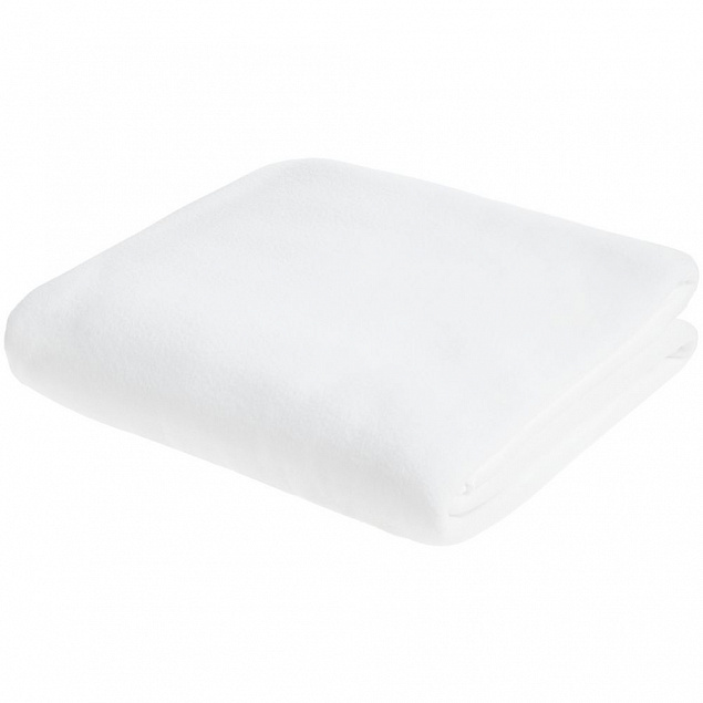 Флисовый плед Warm&Peace XL, белый с логотипом в Москве заказать по выгодной цене в кибермаркете AvroraStore