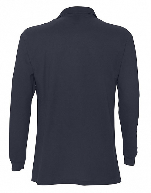 Рубашка поло мужская с длинным рукавом STAR 170, темно-синяя с логотипом в Москве заказать по выгодной цене в кибермаркете AvroraStore