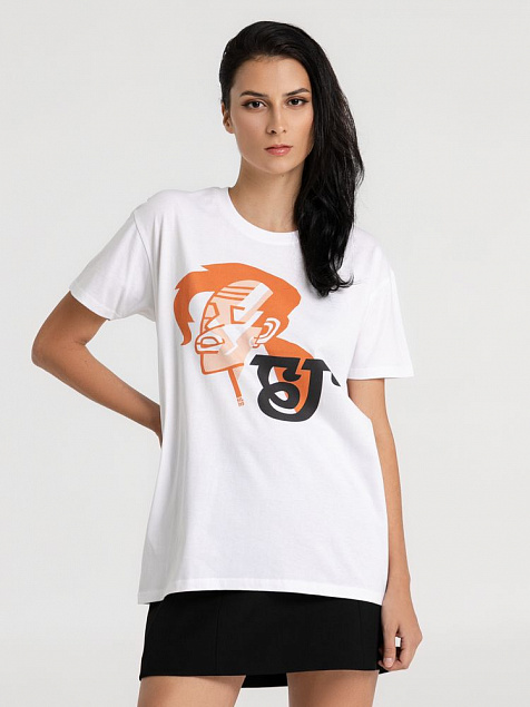 Футболка «Меламед. Борис Гребенщиков», белая с логотипом в Москве заказать по выгодной цене в кибермаркете AvroraStore