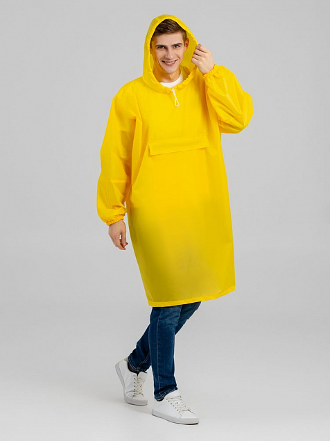 Дождевик-анорак Alatau, желтый с логотипом в Москве заказать по выгодной цене в кибермаркете AvroraStore