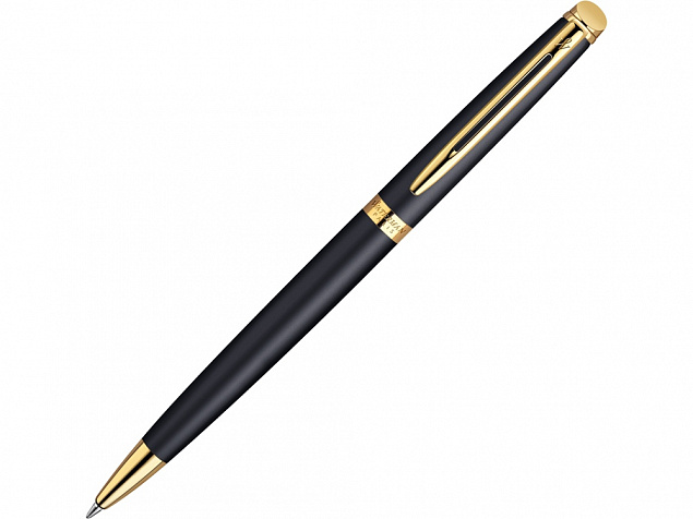 Ручка шариковая Waterman Hemisphere Matt Black GT M, черный матовый/золотистый с логотипом в Москве заказать по выгодной цене в кибермаркете AvroraStore