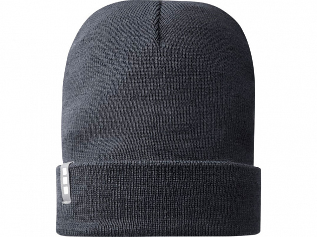 Hale, шапка из пряжи Polylana®, серый с логотипом в Москве заказать по выгодной цене в кибермаркете AvroraStore