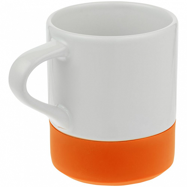 Кружка с силиконовой подставкой Protege, оранжевая с логотипом в Москве заказать по выгодной цене в кибермаркете AvroraStore