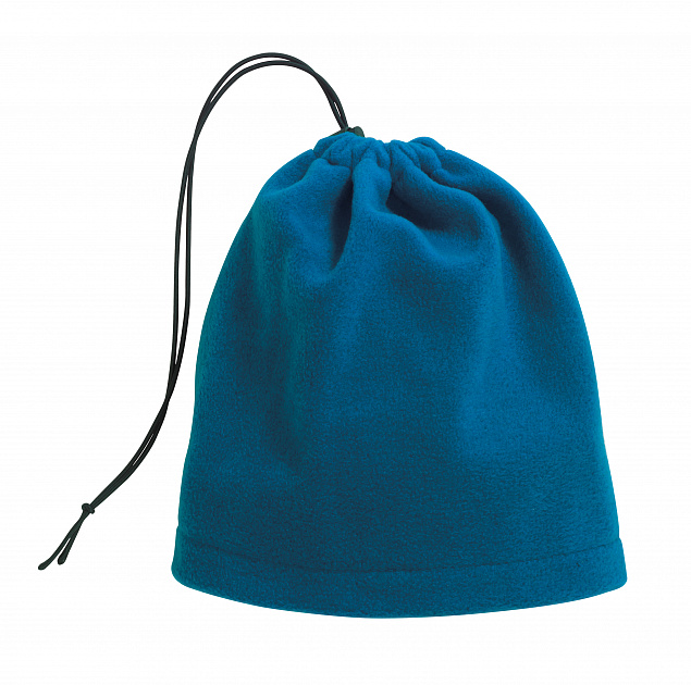 Флисовый шарф-шапка VARIOUS, синий с логотипом в Москве заказать по выгодной цене в кибермаркете AvroraStore