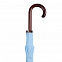 Зонт-трость Standard, голубой с логотипом в Москве заказать по выгодной цене в кибермаркете AvroraStore