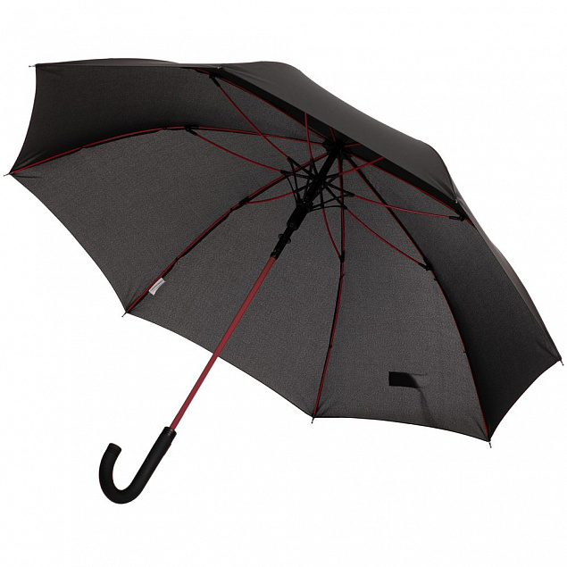 Зонт-трость с цветными спицами Colour Power, красный с логотипом в Москве заказать по выгодной цене в кибермаркете AvroraStore