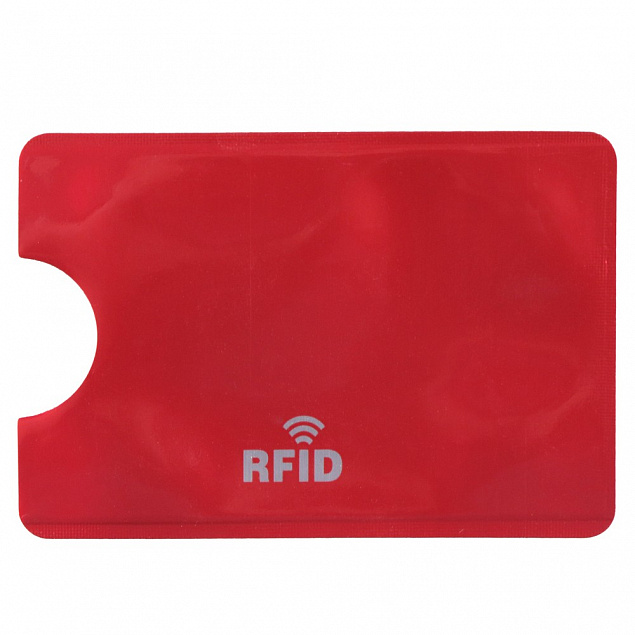 Держатель для карт, защита RFID, красный с логотипом в Москве заказать по выгодной цене в кибермаркете AvroraStore