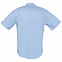 Рубашка мужская с коротким рукавом Brisbane, голубая с логотипом в Москве заказать по выгодной цене в кибермаркете AvroraStore