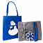 Набор подарочный NEWSPIRIT: сумка, свечи, плед, украшение, синий с логотипом в Москве заказать по выгодной цене в кибермаркете AvroraStore