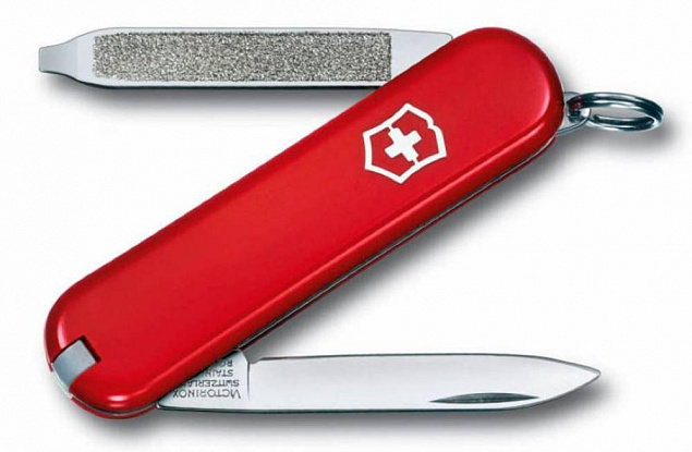 Нож-брелок Escort 58, красный с логотипом в Москве заказать по выгодной цене в кибермаркете AvroraStore