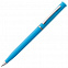 Ручка шариковая Euro Chrome, голубая с логотипом в Москве заказать по выгодной цене в кибермаркете AvroraStore