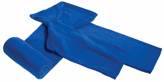 Плед с рукавами, темно-синий с логотипом в Москве заказать по выгодной цене в кибермаркете AvroraStore