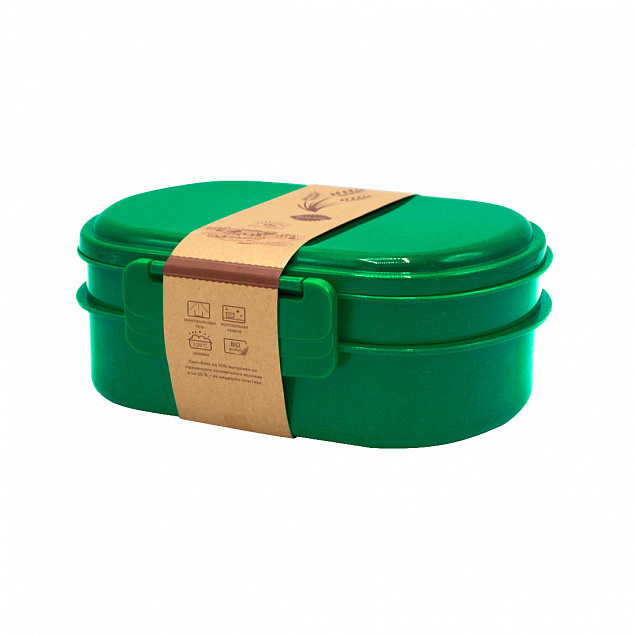 Ланчбокс (контейнер для еды) Grano - Зеленый FF с логотипом в Москве заказать по выгодной цене в кибермаркете AvroraStore