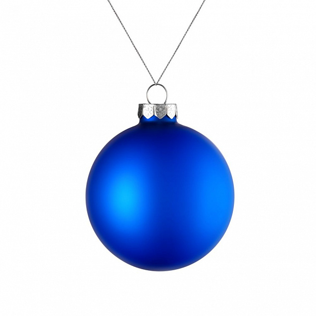 Елочный шар Finery Matt, 8 см, матовый синий с логотипом в Москве заказать по выгодной цене в кибермаркете AvroraStore