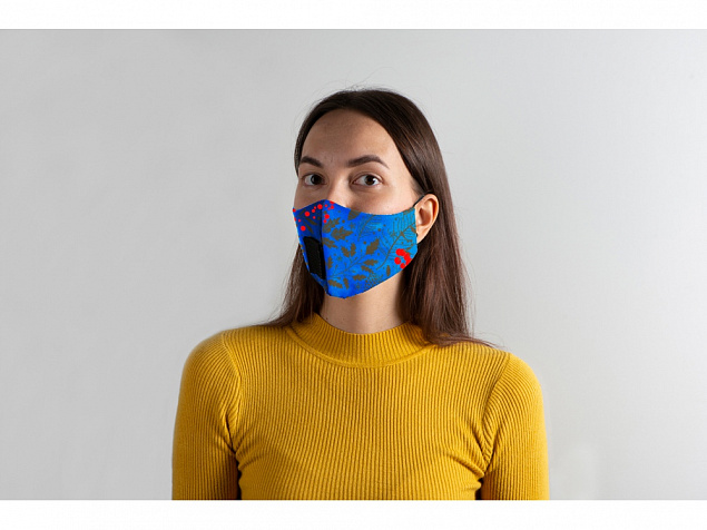 Гигиеническая маска для лица многоразовая с люверсом, для сублимации в крое с логотипом в Москве заказать по выгодной цене в кибермаркете AvroraStore
