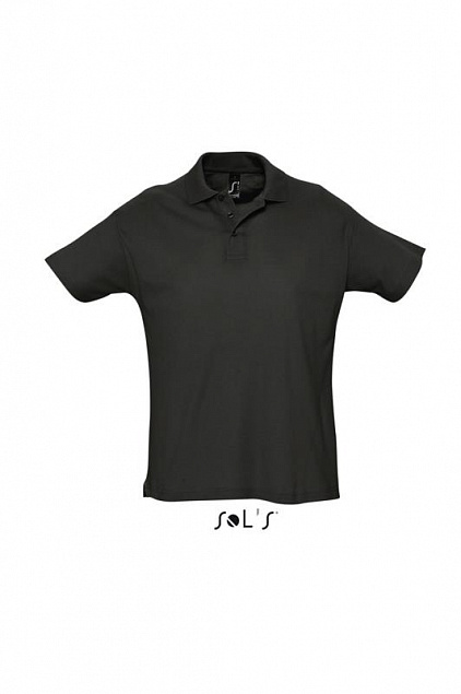 Рубашка поло SUMMER II, черный с логотипом в Москве заказать по выгодной цене в кибермаркете AvroraStore