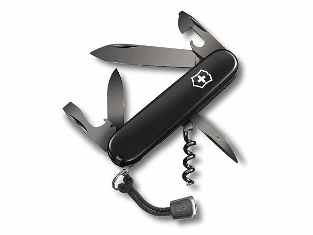 Нож перочинный «Spartan Onyx Black», 91 мм, 12 функций с логотипом в Москве заказать по выгодной цене в кибермаркете AvroraStore