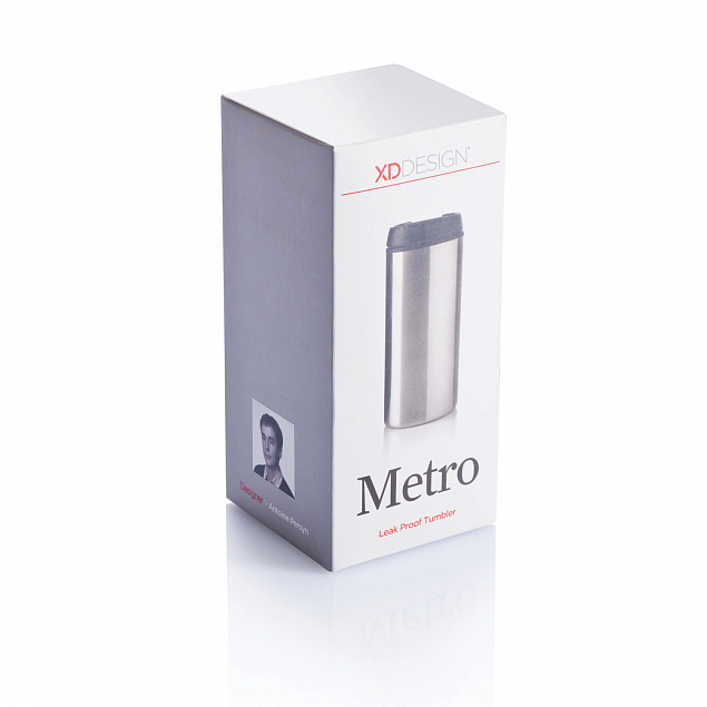 Термокружка Metro, 300 мл, серебряный с логотипом в Москве заказать по выгодной цене в кибермаркете AvroraStore