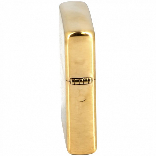 Зажигалка Zippo Classic Brushed, золотистая с логотипом в Москве заказать по выгодной цене в кибермаркете AvroraStore