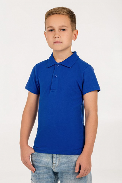 Рубашка поло детская Virma Kids, ярко-синяя с логотипом в Москве заказать по выгодной цене в кибермаркете AvroraStore