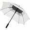 Квадратный зонт-трость Octagon, черный с белым с логотипом в Москве заказать по выгодной цене в кибермаркете AvroraStore
