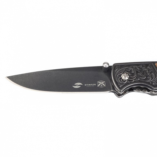 Складной нож Stinger S055B, коричневый с логотипом в Москве заказать по выгодной цене в кибермаркете AvroraStore