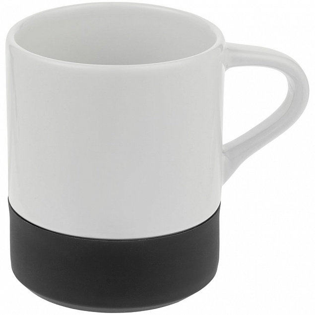 Кружка с силиконовой подставкой «Подтекст. Доброе утро», черная с логотипом в Москве заказать по выгодной цене в кибермаркете AvroraStore