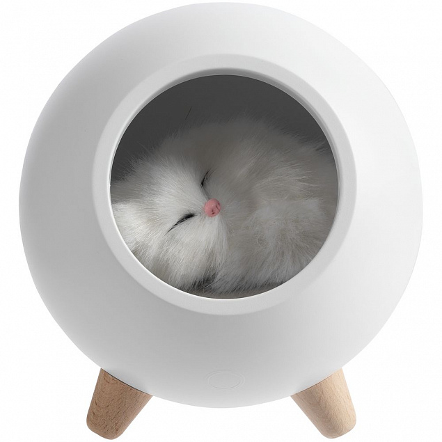 Беспроводная лампа-колонка Right Meow, белая с логотипом в Москве заказать по выгодной цене в кибермаркете AvroraStore